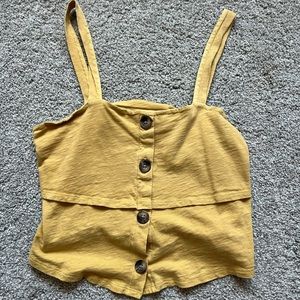 yellow american eagle tank top